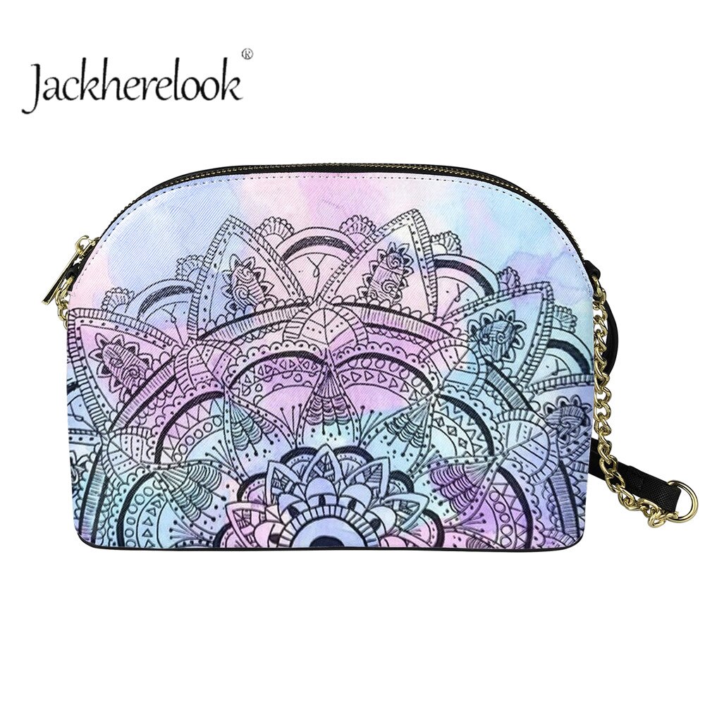 Jackherelook dames boho bloemenpatroon dames rits ketting schoudertas outdoor grote capaciteit bolsas