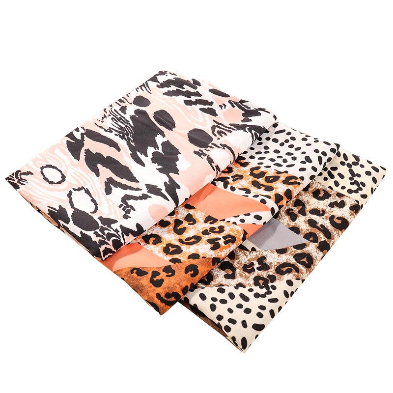 Nigeria Vintage Chiffon Fabric Polyester Leopard Chiffon Printed Fabric For Summer Blouse And Dress TJ0312
