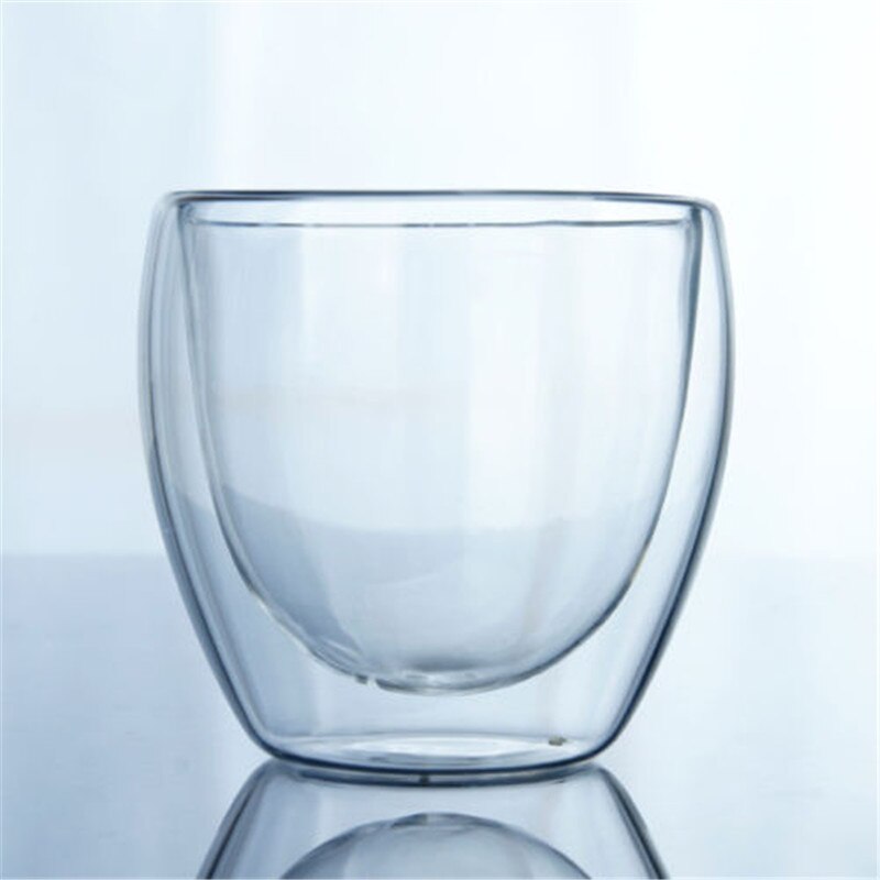 150/250/350/450ml dubbelwandige glazen, heldere hittebestendige mini-theebekers, gezonde drinkbekers, koffiebekers, geïsoleerd glas