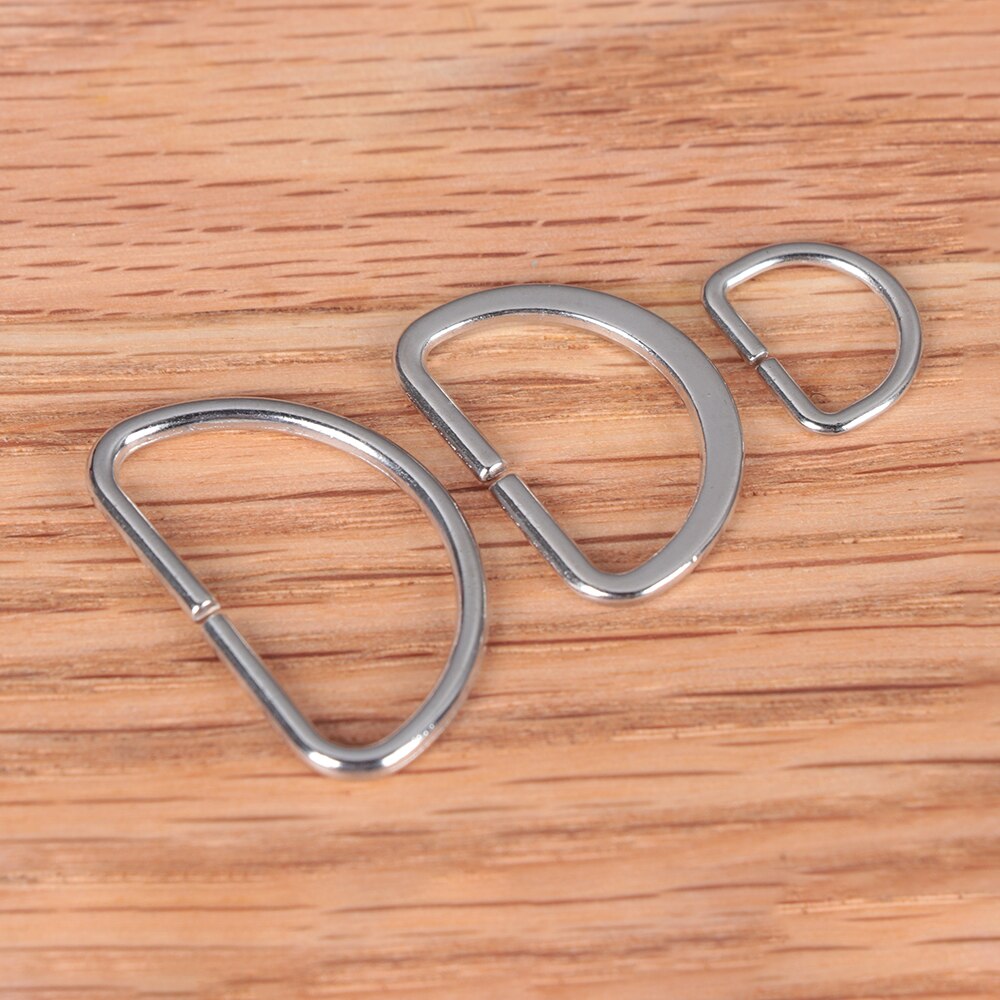 20 stuks/pak d-ring metalen gesp band rugzak tas onderdelen leerbewerking riem huisdier halsband naai accessoires tas onderdelen