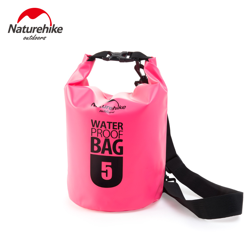 Naturehike Tonvormige Tarp Rivier Trekking Drifting Seal Rafting Bag Oceaan Pack Waterdichte Tas Dry Bag Outdoor 5L/10L/20L: Pink 5L