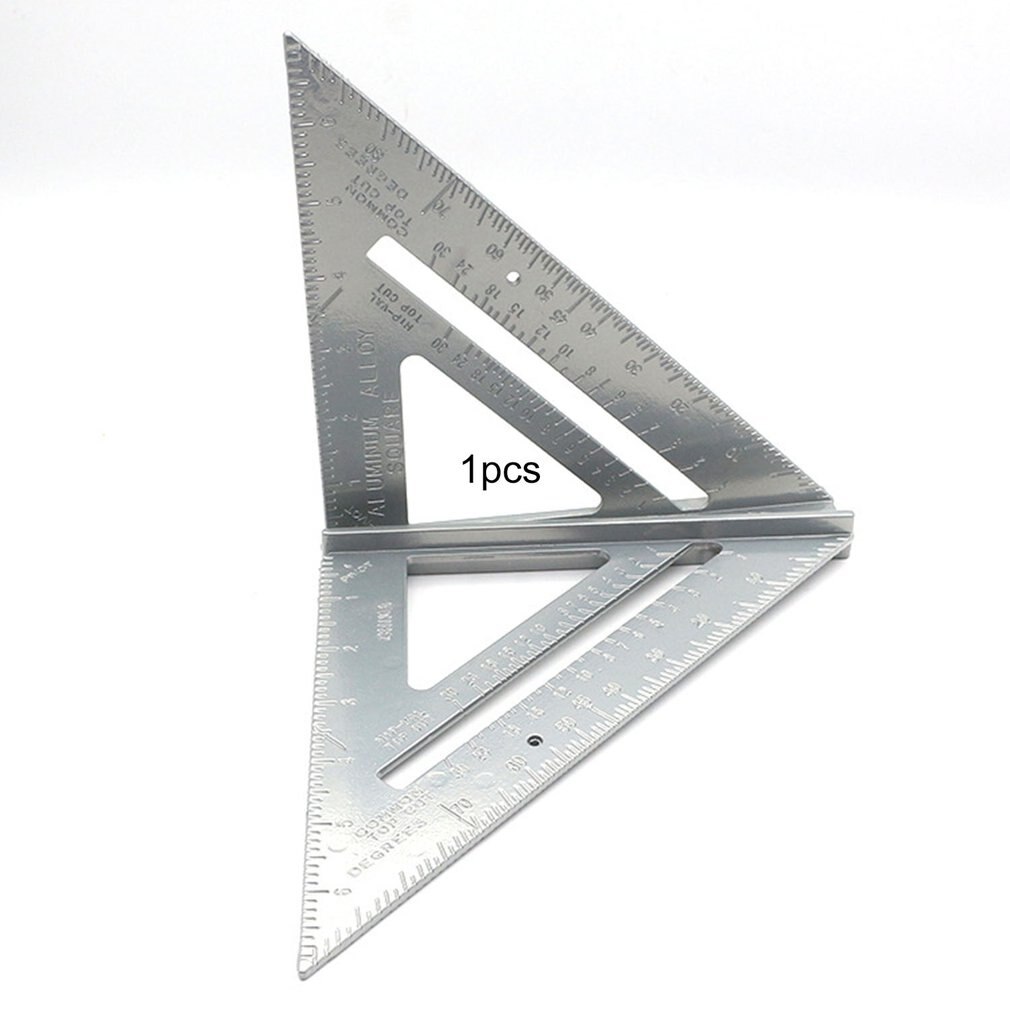 Aluminum Alloy 7 Inch Triangle Ruler Woodwork Decoration Big Triangle Ruler Angle Ruler High Precision Triangle Ruler