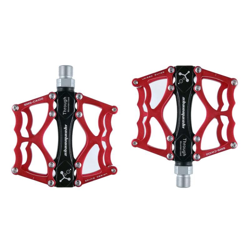 1 Pair Cycling Pedals Aluminum Bike Pedals Fixed Gear Mountain Bike Downhill Pedals Bearings Parts Anti-slip Bearing Pedal