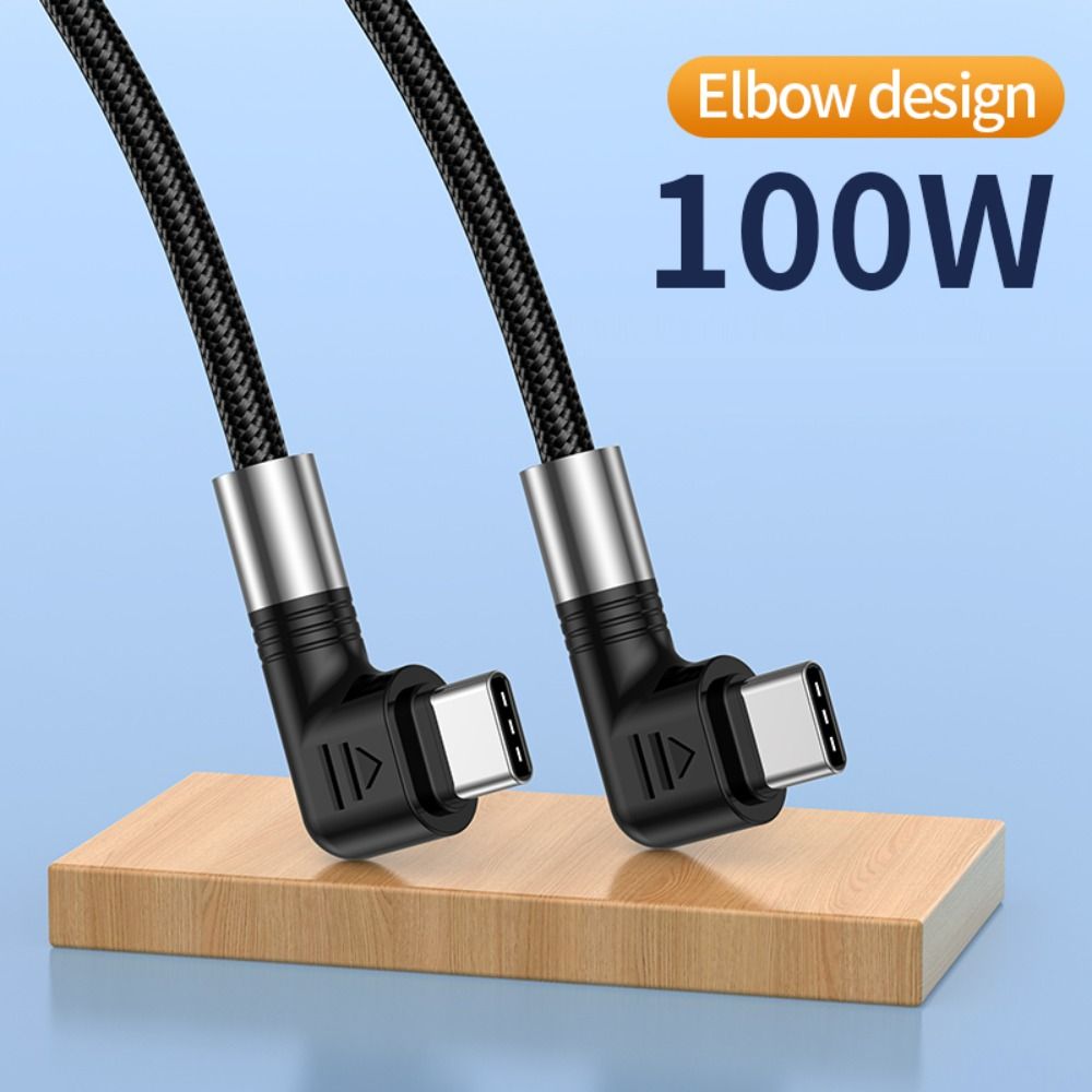 90 grader 20v 5a emarker-brikke  qc4.0 usb-c-datakabel type c-kabel hurtiglading  pd 100w