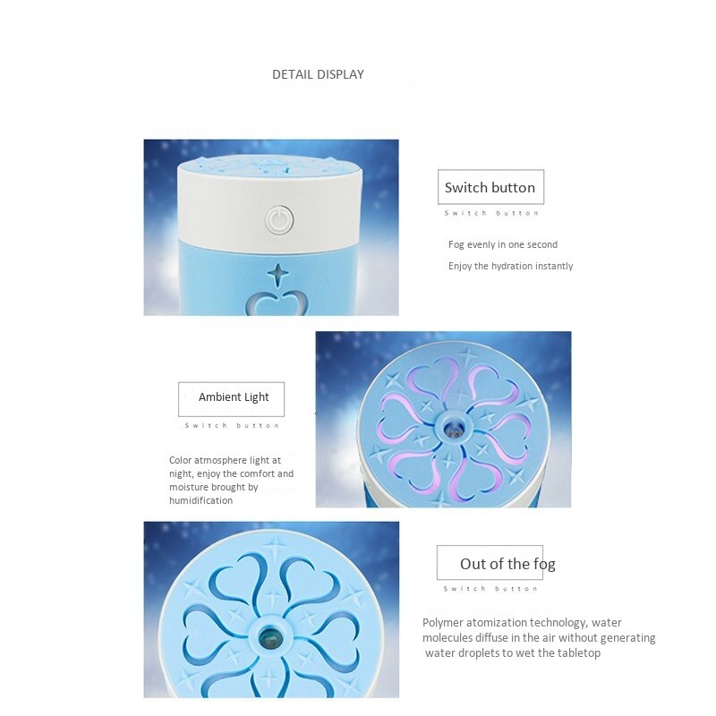 Lucky Cup Humidifier USB Car Humidifiers Home Air Humidifier Mini Air Humidifier