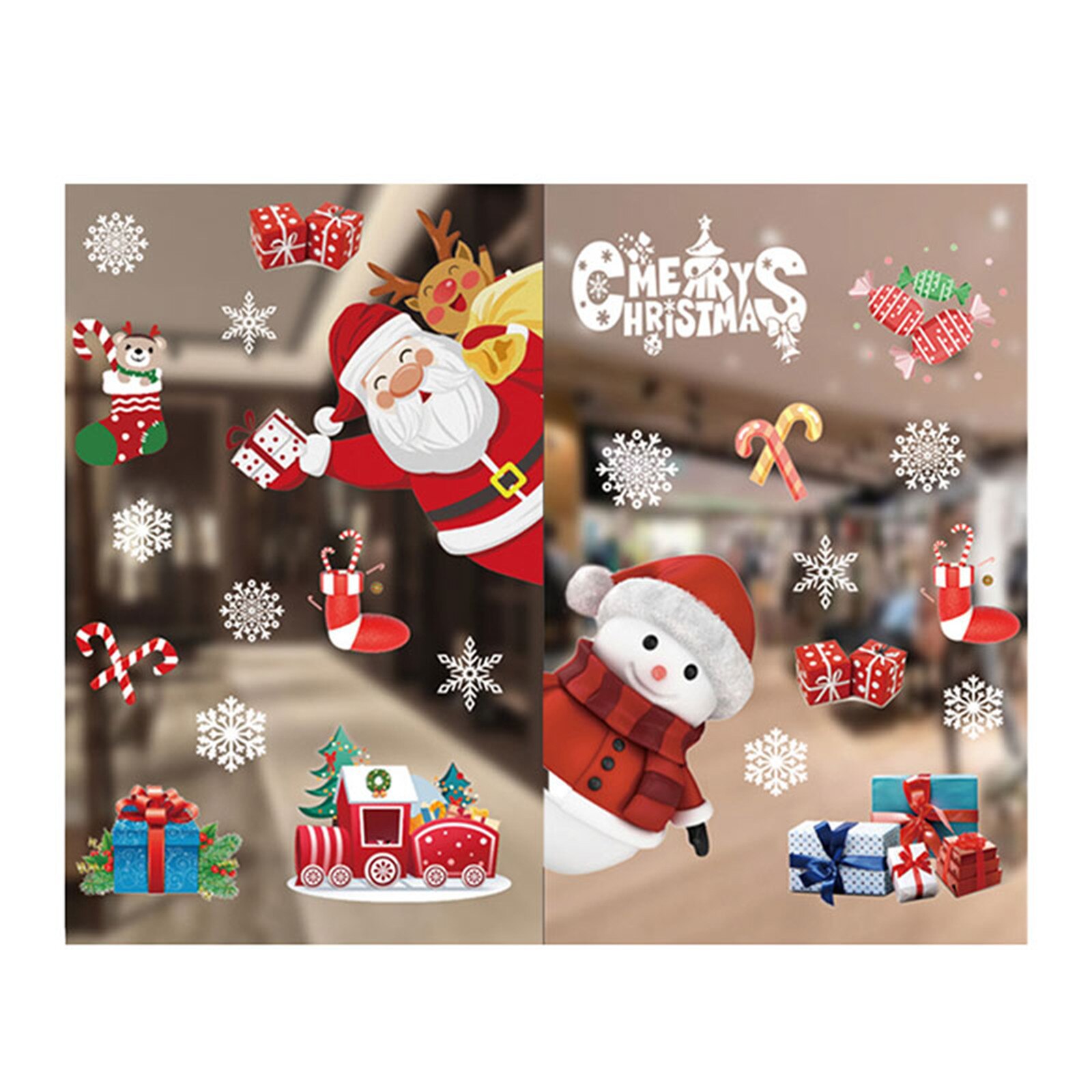 Christmas Window Clings Christmas Snowflake Window Stickers Decals Reusable Electrostatic for Window Glass Mirror Decoration: 1