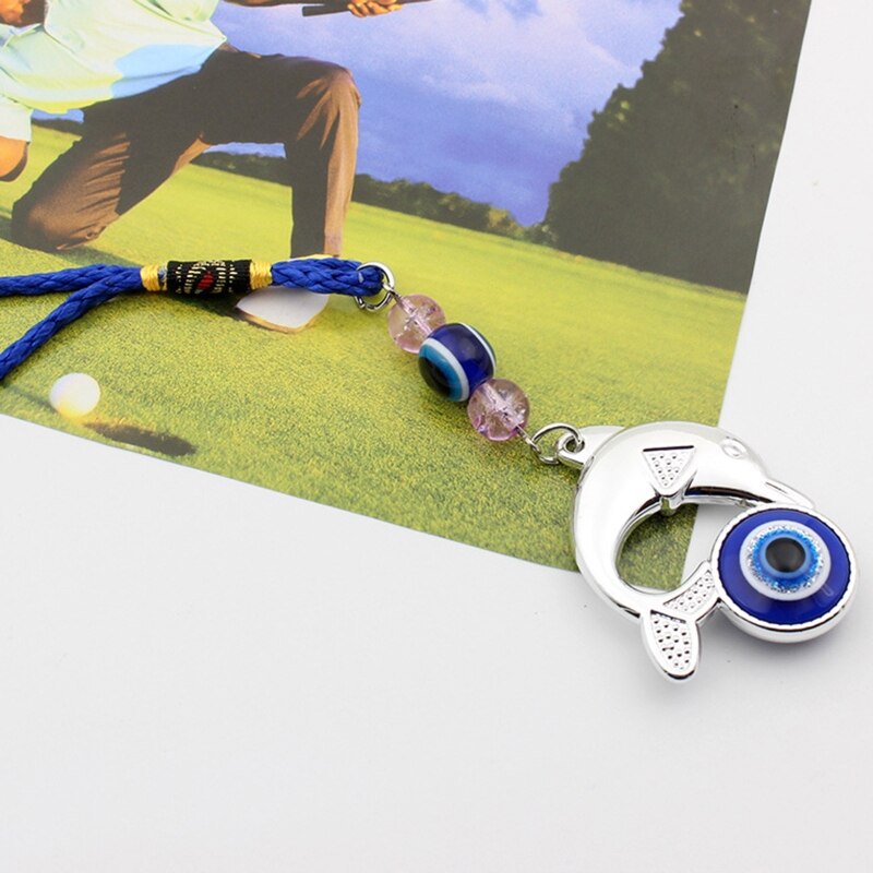 Turks Blauwe Boze Oog Dolfijn Hanger Amuletten Lucky Charm Opknoping Ornament Voor Thuis Slaapkamer Woonkamer Auto Decoratie Housewarm