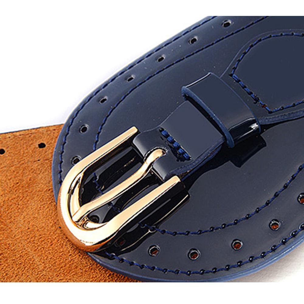 AKTRIS Dames Decoratieve Riemen Dermis Elastische Blauw Tailleband Taille Lakleer Down Jassen Tailleband Vrouwen FCO123