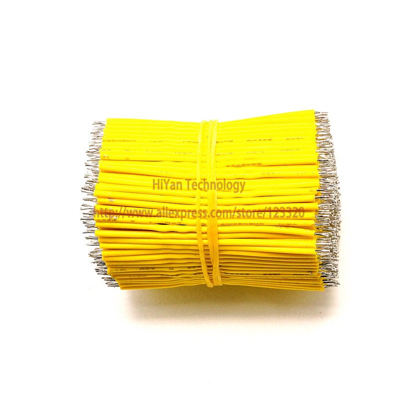 (50pcs/lot) 20cm 200mm 24AWG Colors Double Tinned Tin Plated Electronic Copper Wire Jumper Wire Cable Easy to Welding: Yellow 20CM 50pcs