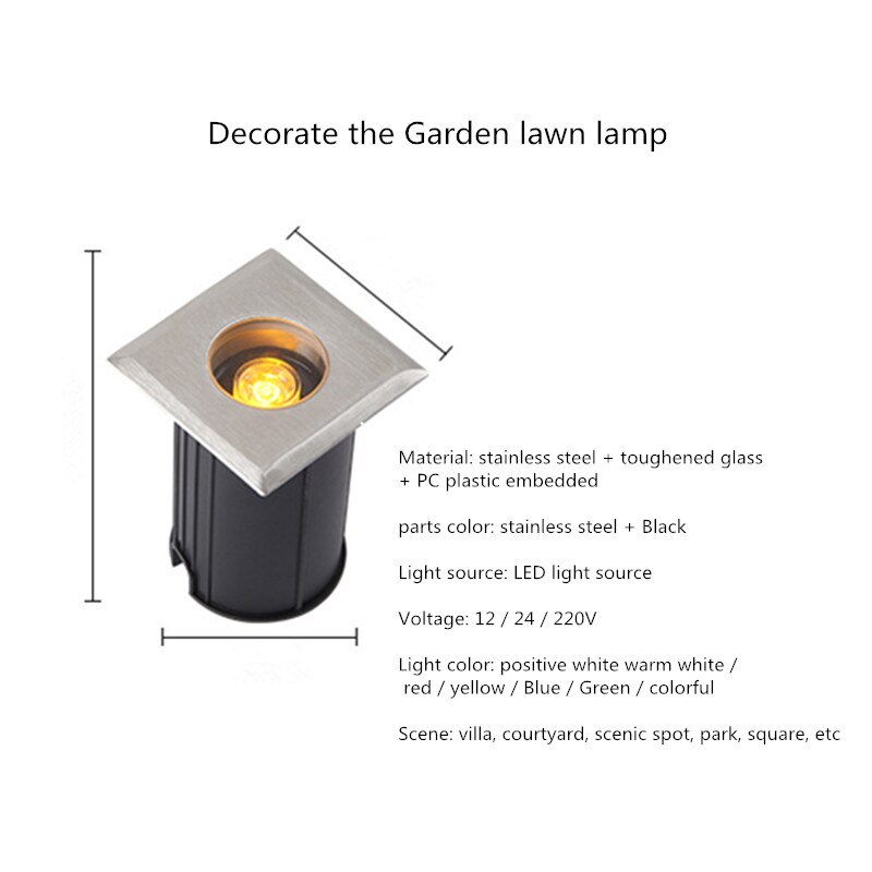 1w spot led udendørs led trin lys vandtæt trappe terrasse lys udendørs terrasse dekoration  dc24v have indvendig væglampe