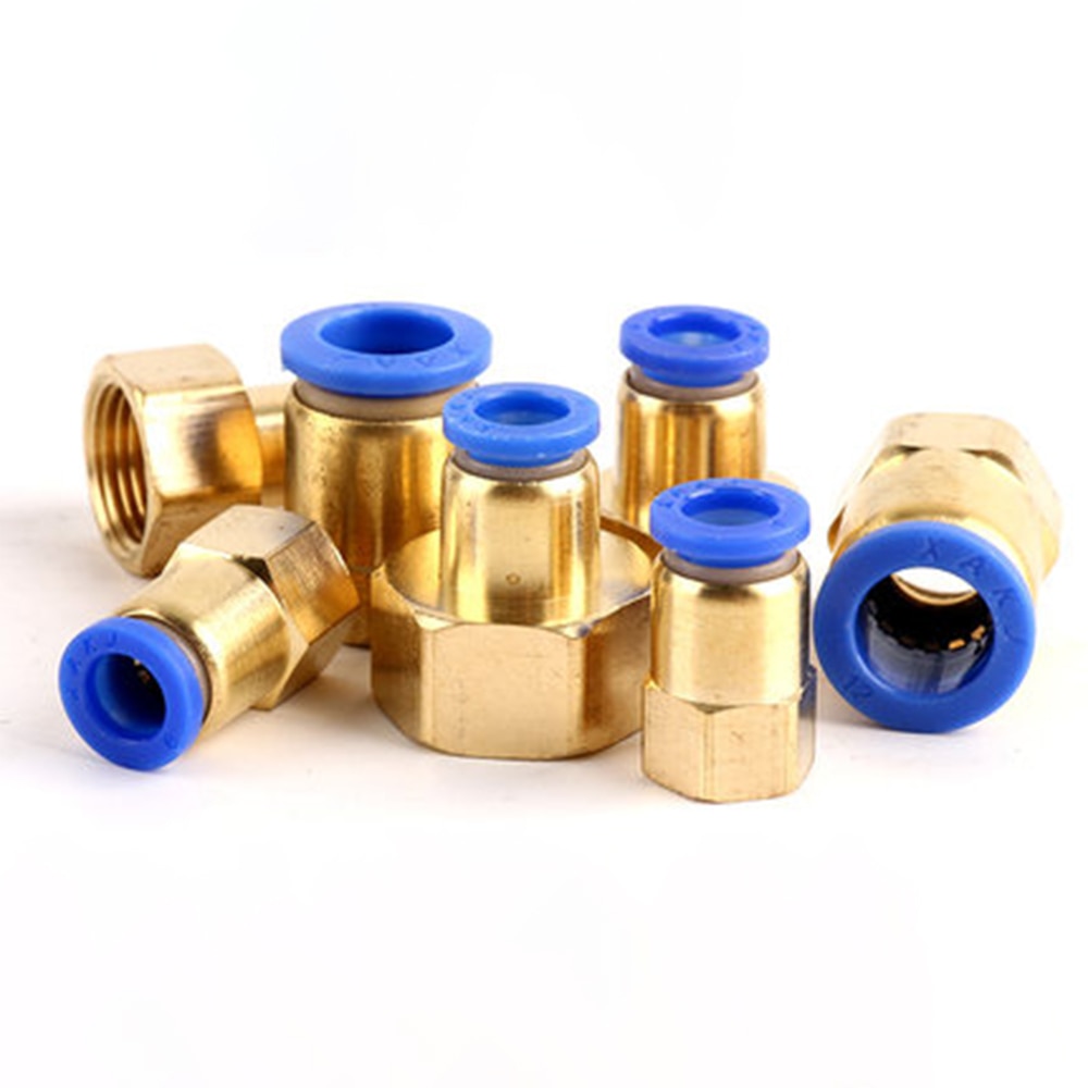 PCF Air Pipe Fitting Pneumatic Fitting Quick Coupling is used for 4 6 8 10 12mm hose 1/8" 3/8" 1/2" 1/4" BSP female thread