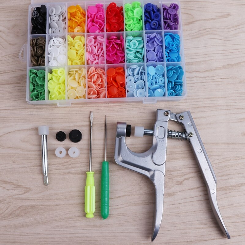Kit Bottoni A Pressione Fai Da Te - 408 Pezzi Con Pinze, 31 Colori