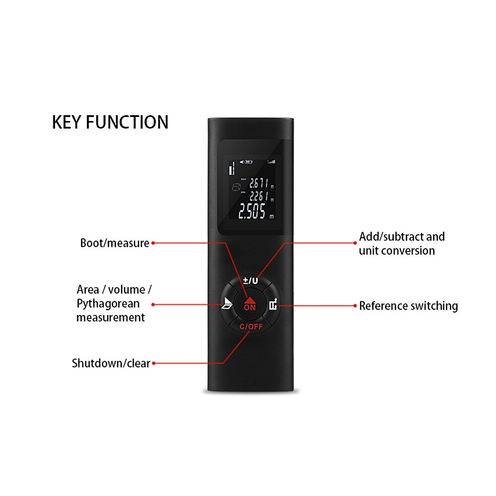 40M Entfernungsmesser Clever Digital Mini Abstand Sauerei Meter USB Elektronische Raum Messung Gerät für Fläche Volumen Entfernungen