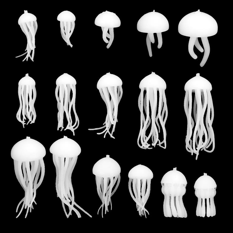 1 Pack 3D Mini Deer Jellyfish Epoxy Resin Filling Material Mushroom Ocean Ornaments Resin Crafts Making Handmade Decoration: A-16pcs