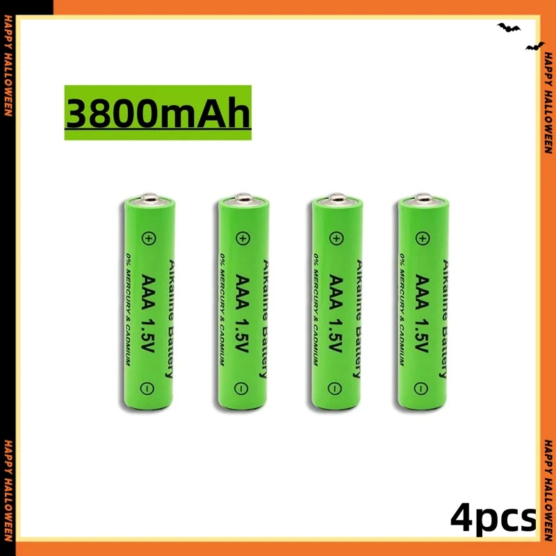 1.5V AA+AAA rechargeable battery 3800mAh/4800mAh large capacity alkaline rechargeable battery AAA+ charger: Clear