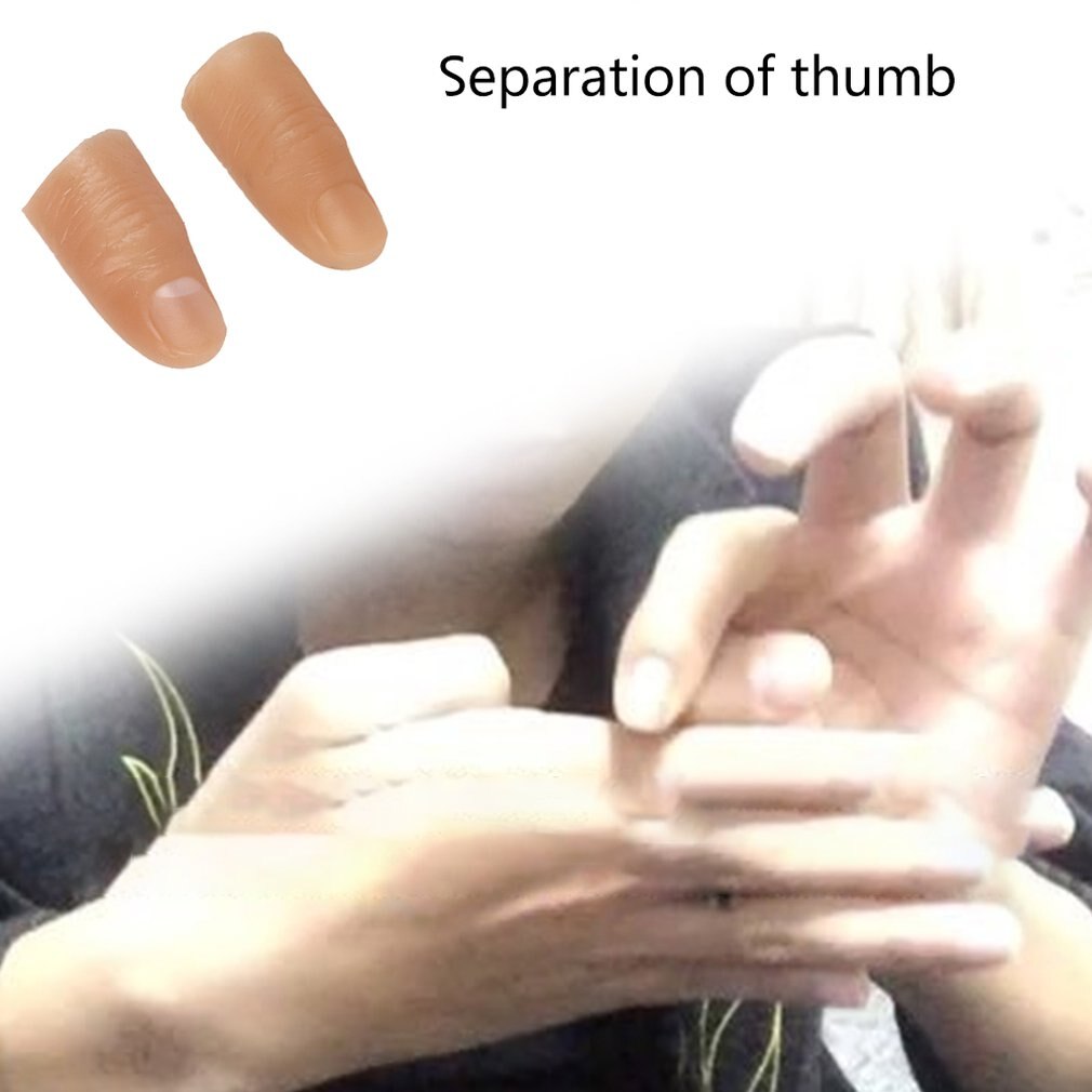 5pcs Funny Toy Soft Simulation Thumb Large Size Finger Sleeve With Nails Prosthetic Finger Magic Prop Toys