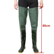 Korkeushyppy unisex 80cm korkeus kalastus kahluuhousu saappaat pvc materiaali pehmeä pohja kalastus kahluu monikäyttöinen oxota kalastus kahluu saappaat