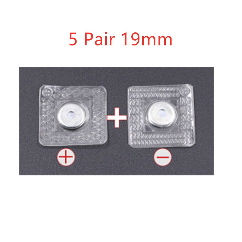 13*2mm Invisible Hidden Metal Magnetic Button Snap Magnet Fasten Handbag Cloth Clasp DIY Sewing Tools Magnetic Button Snaps: 5 Pair 19mm