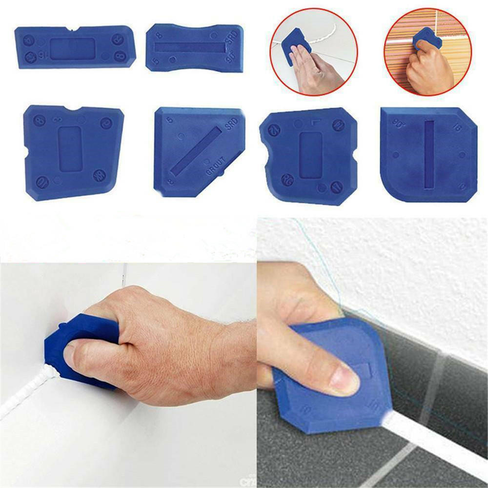 4PCS Blue Caulking Tool Kit Caulk Finishing Joint Sealant Silicone Grout Remover Scraper Home &amp; Garden Tool Kit Hand Tools