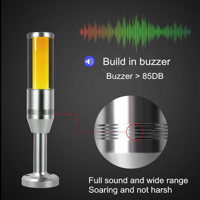 Lámpara Led de advertencia de tres colores en 1, máquina herramienta CNC para taller, lámpara de señal de béisbol, pitido, alarma de sonido, precaución, lámpara de seguridad