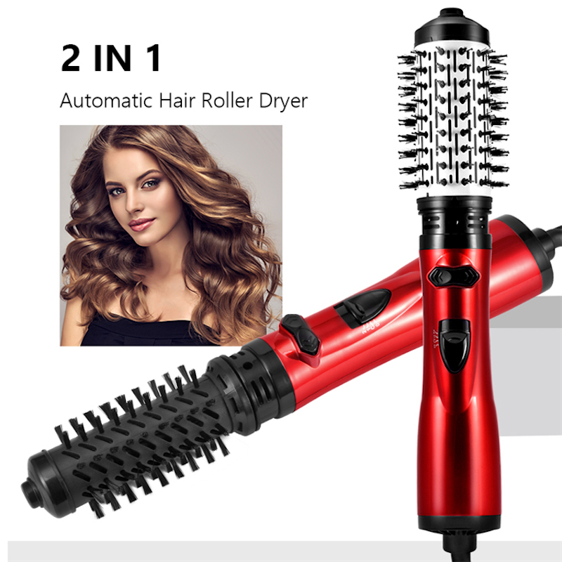 2-In-1 Professionele Automatische Roterende Haardroger Krultang Kam Heteluchtborstel Ion Multifunctionele Styling Tool