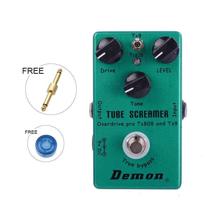 Demon – pédale de guitare électrique 2 en 1, Tube Screamer Overdrive Pro, rétro, effet de guitare, Overdrive et True Buypass, TS808