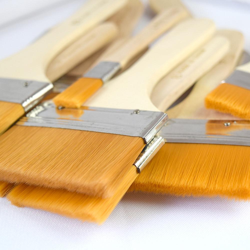 Pinceaux grand pinceau grande surface pour peinture à l'huile taches vernis colles et Gesso outils de nettoyage de copeaux à domicile