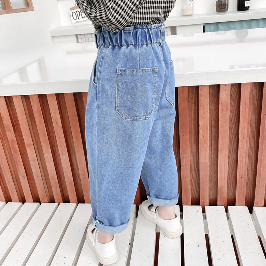 Baby Girl Jeans Ruffles Jeans For Girls Casual Style Jeans Baby Girl Spring Autumn Kid Clothes