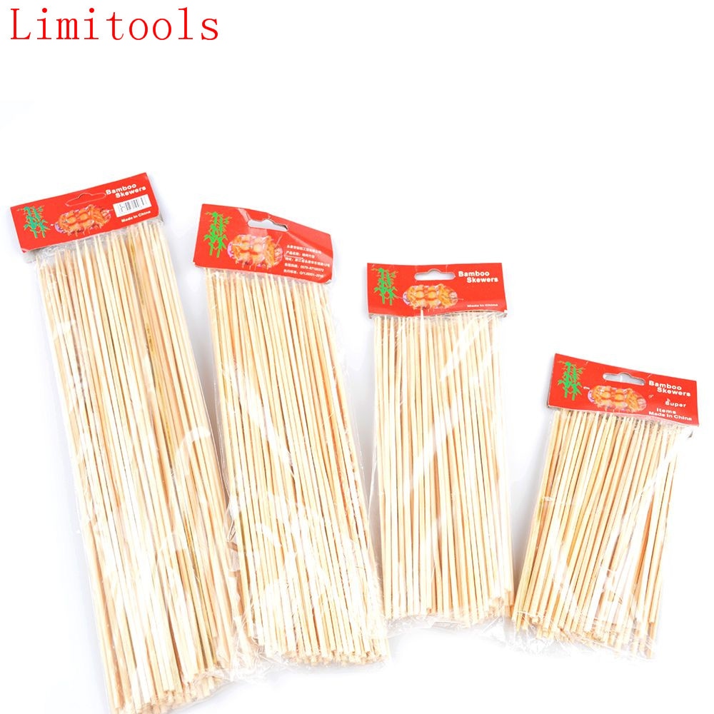 1 PACK BBQ Accessories Bamboo Skewers Grill Shish Kabob Wood Sticks Barbecue BBQ Tools churrasco barbecue grill mats