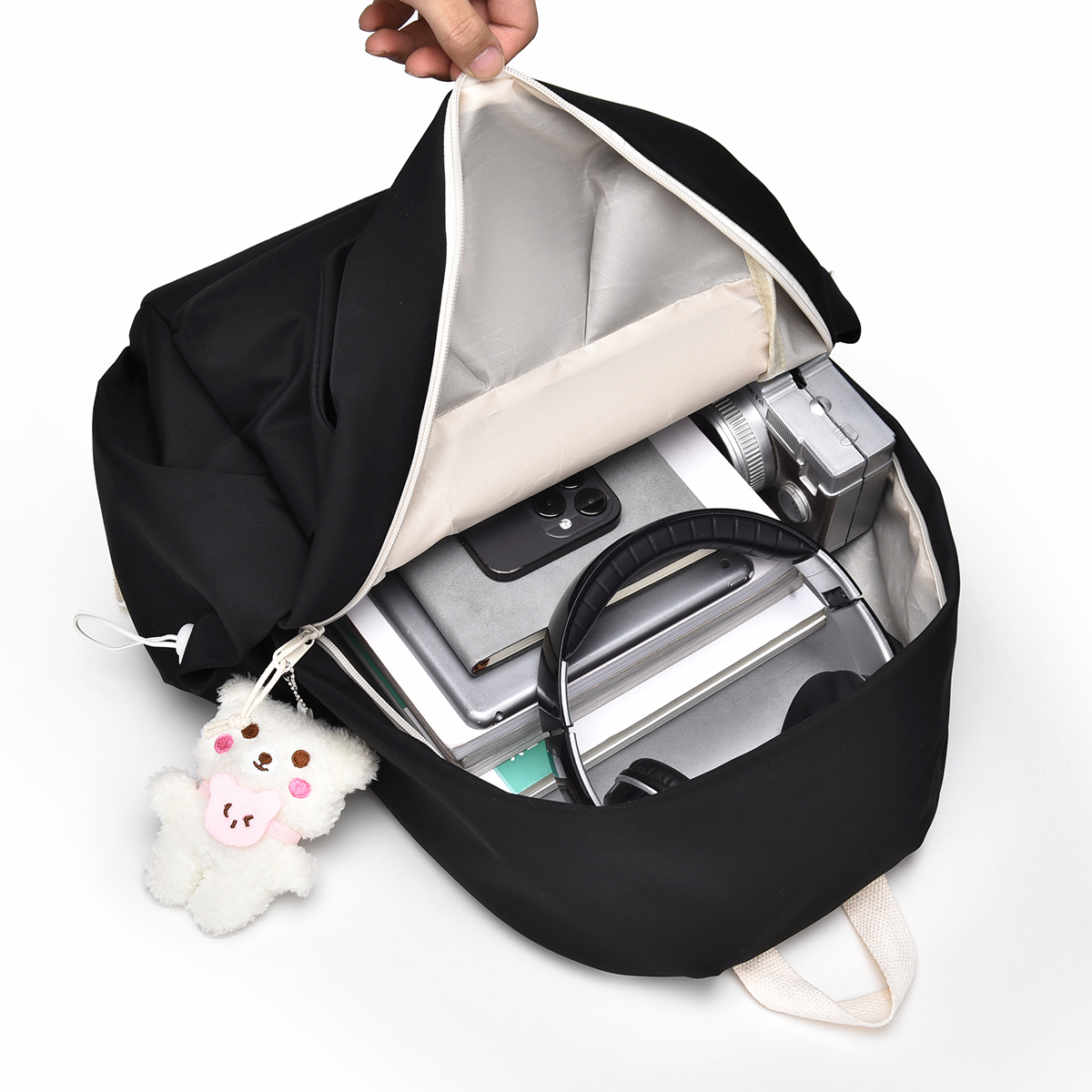 15,6-calowy męski i damski prosty, stylowy, o dużej pojemności, lekki i trwały plecak rekreacyjny.