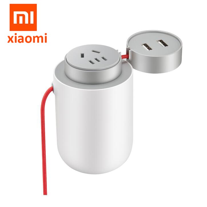 Original Xiaomi Mijia 100W Car Socket Power Inverter Converter DC 12V to AC 220V with 5V/2.4A Dual USB Ports Smart Car Charger