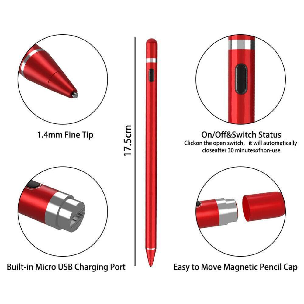 Stylus Pen para lápiz 2 IPad 1 IPad táctil pluma para IPad 12,9 a los sistemas Pro Windows / 11 aplicado 10 10,5/Android IOS D1Q3