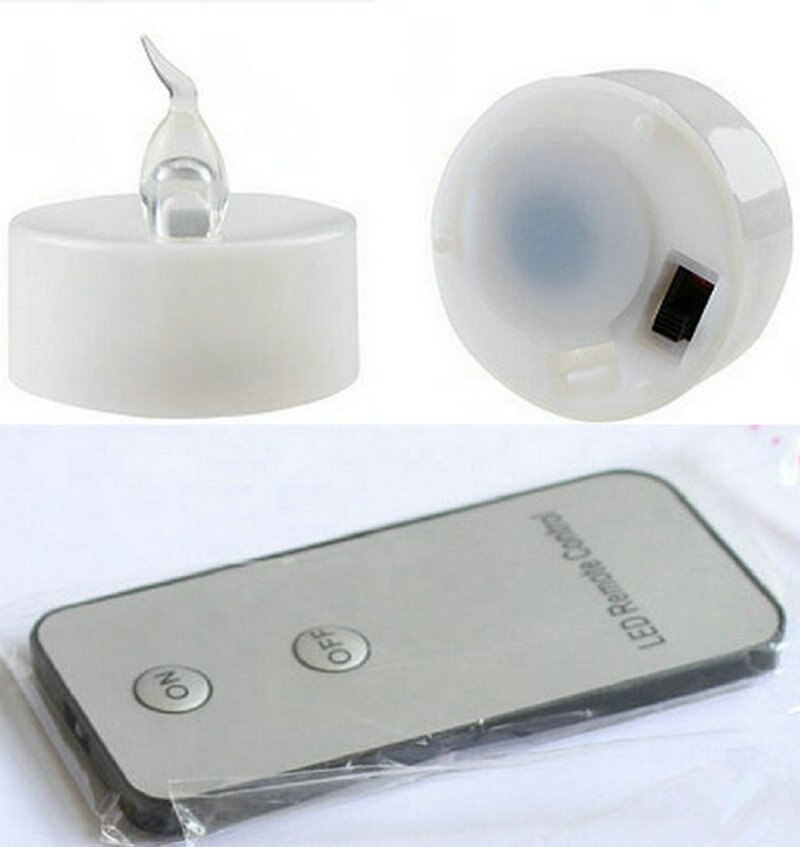 12pcs Remote controlled battery operated LED candle w/controller flickering flameless votive tealight lamp Wedding Birthday Xmas