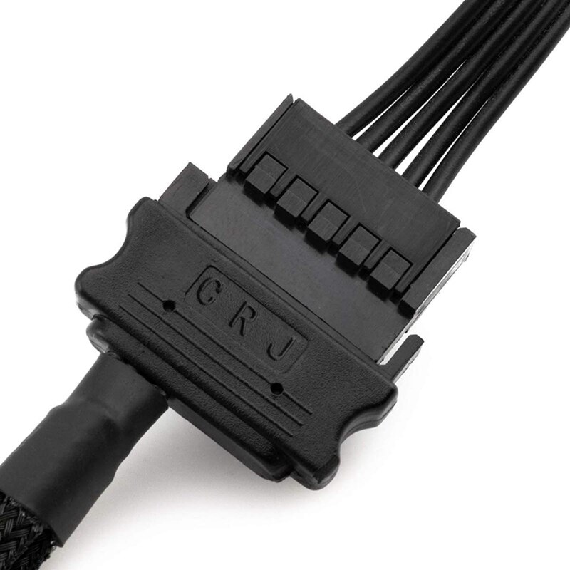 Cooling Fan Adapter Cable, 15 Pin SATA To 5 X 3 Pin / 4 Pin PMW 12V PC Case Fan Power Adapter Cable To 15 Pin SATA