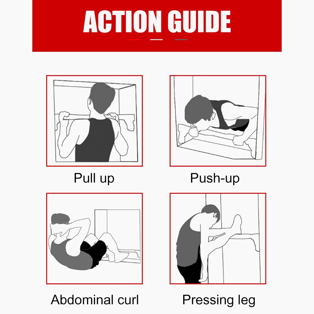 Telescopic Indoor Home Door Frame Horizontal Bars Sports Workout Pull Up Arm Strength Training Exercise Bar Fitness Equipment