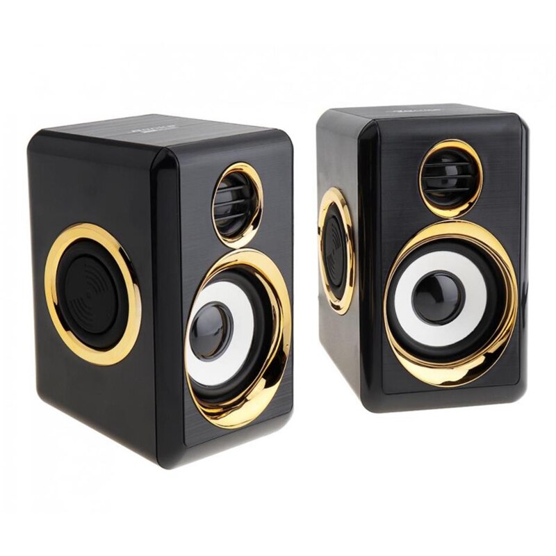 NJSJ V-181 Haut-parleur d'ordinateur 2 en 1 détachable, mini barre de