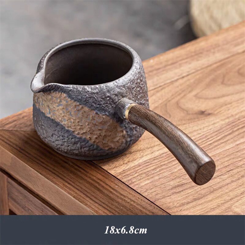 Ceramic Stone Mill Tea Strainers Handmade Tea Leaf Spice Filter Retro Kung Fu Pottery Fair Cup Office Tea Set Drinkware: D