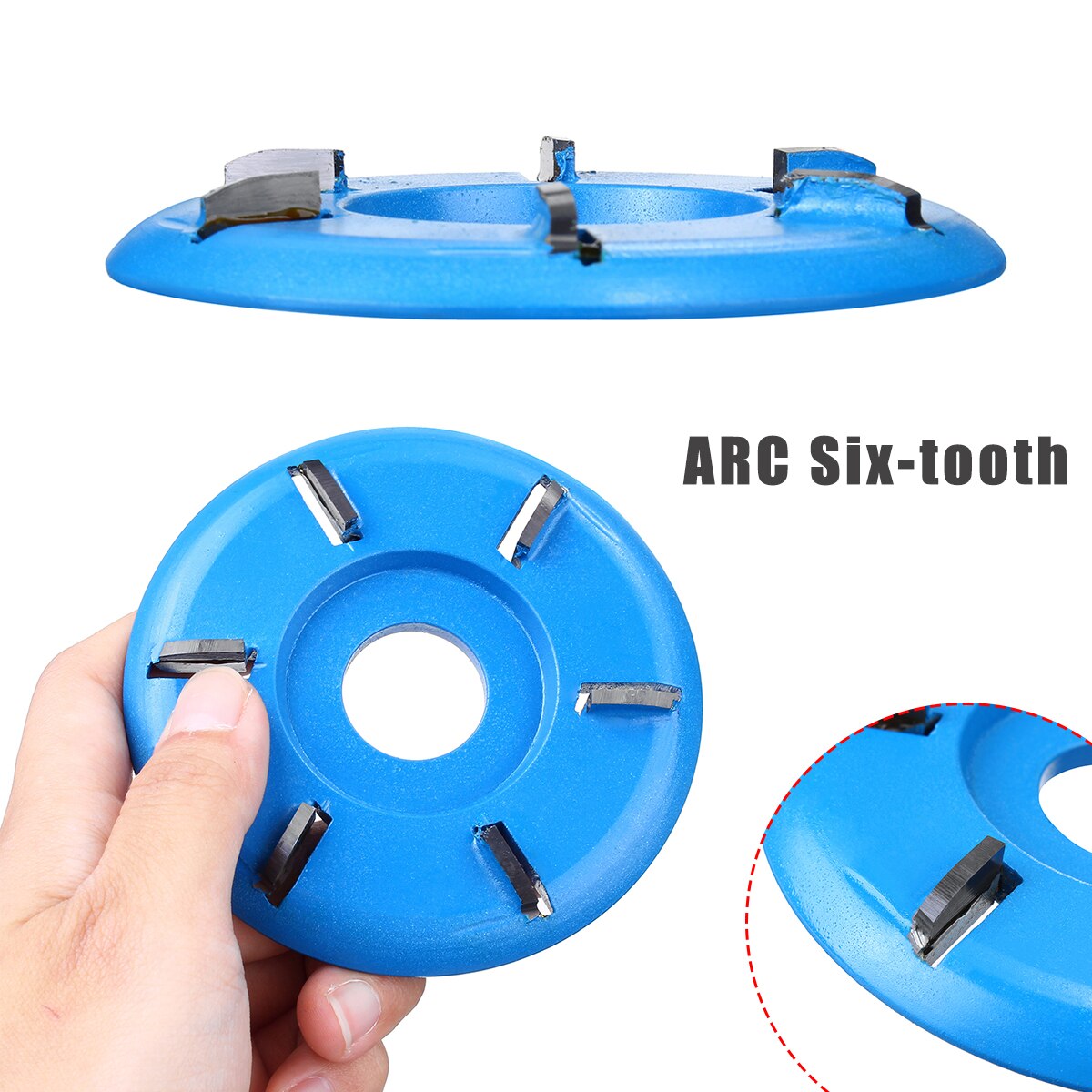 90 Mm Power Houtsnijwerk Disc Voor 22 Mm Hoek Grinder Tool Frees Thee Lade Blade Zes-Tand houtbewerking Turbo Disc Grinder