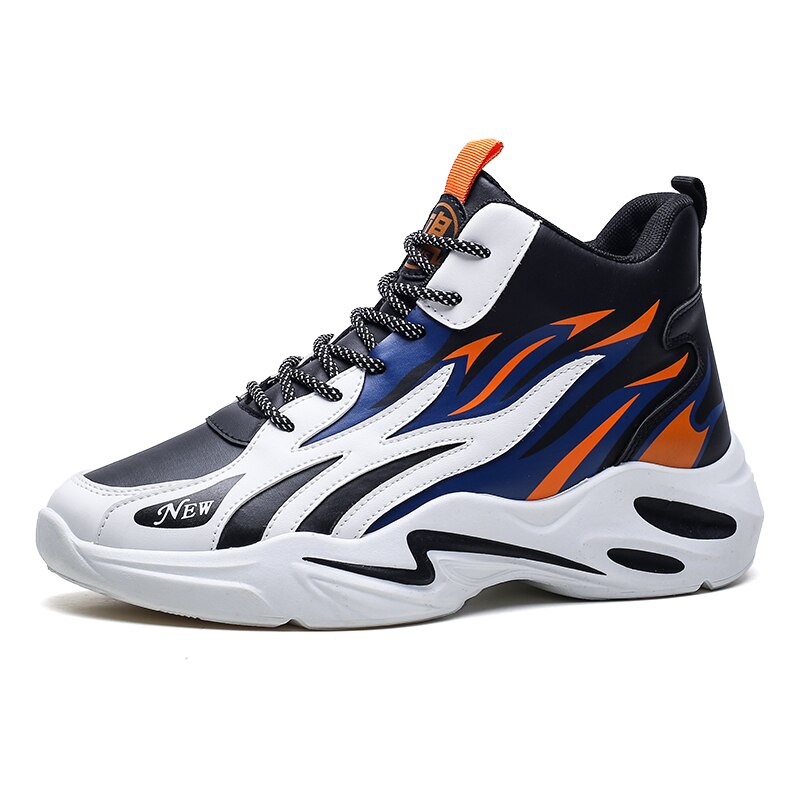 automne hiver basket-ball Chaussures hommes feu baskets plate-forme masculine bottines masculinité Chaussures haut vulcanisé Chaussures