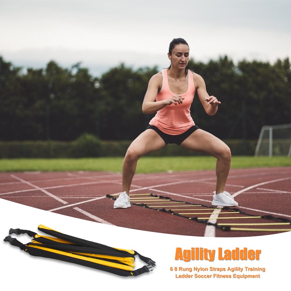 Durable Agility Ladder Wear-resistant 6 8 Rung Agility Ladder Soccer Speed Ladder Training Stairs Fitness Equipment