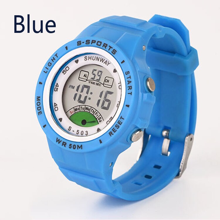 Uthai CE02 Kids Kinderen Horloge Elektronische Quartz Horloge Voor Jongen Meisje 50M Waterdicht Student Sport Horloges Kleurrijke Reloj: Blauw
