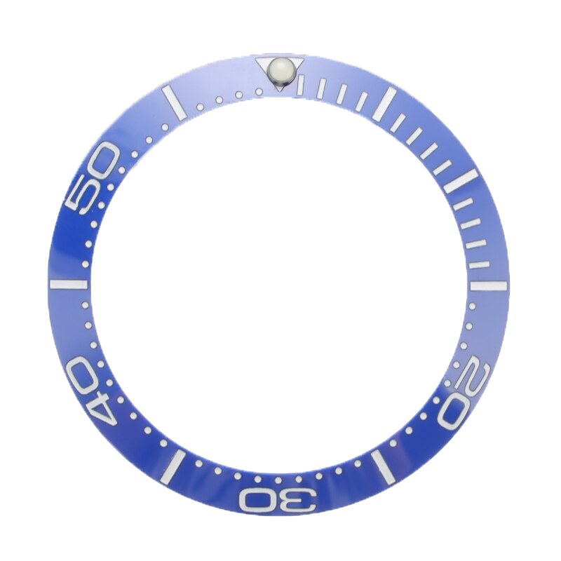 Horloges Accessoires Keramische Bezel 5 Kleuren Buitendiameter 38Mm Fit Automatische Mannen Horloge Voor Submariner Horloge Gezicht: blue face white