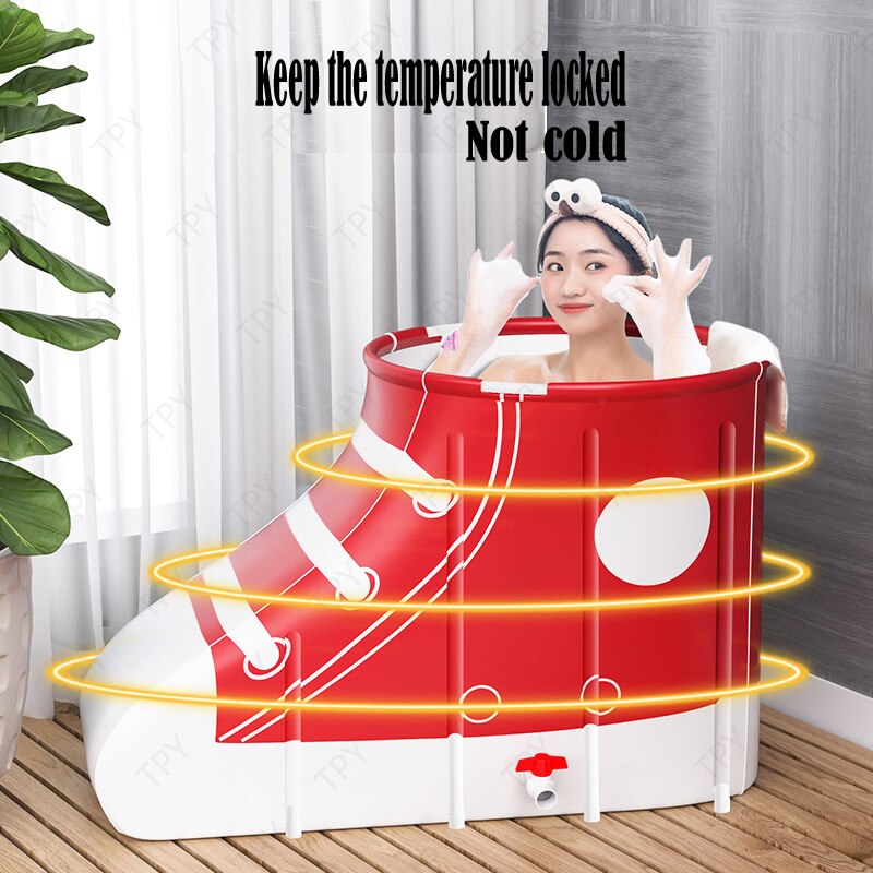 Schuh-geformten Klapp Badewanne Erwachsene Schlecht Fass Faltbare Einweichen Badewanne für Dusche Stall Haushalt Schlecht Schweiß Dampf Schlecht Fass