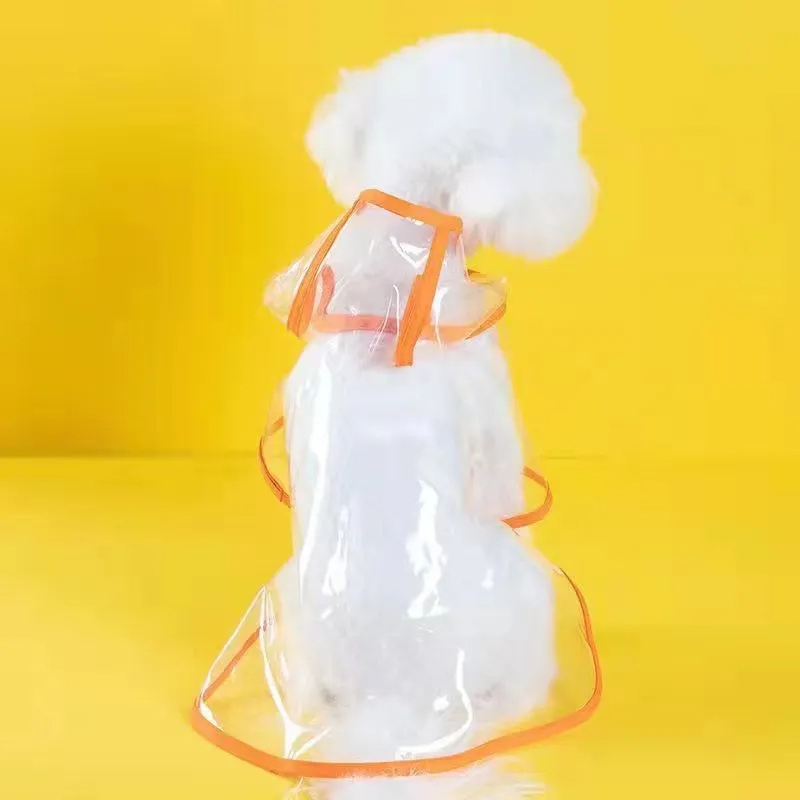 Hond Puppy Transparante Regenkleding Regenjas Waterdichte Jas Met Capuchon Kleding Zacht PVC Kleine Honden Regenjas Puppy Regenponcho