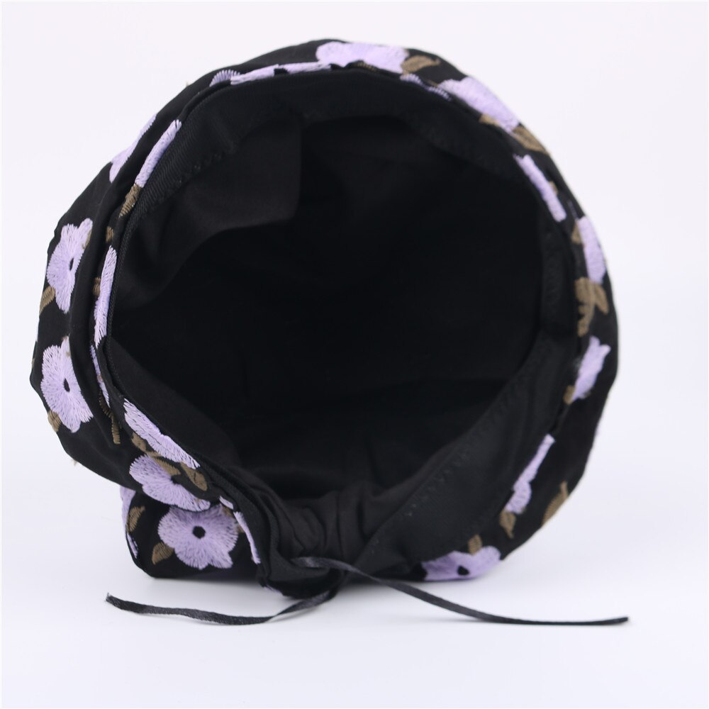 Ins blomst brodert basker kvinnelig vår sommer rosa baretter vintage maler flat hat gorras