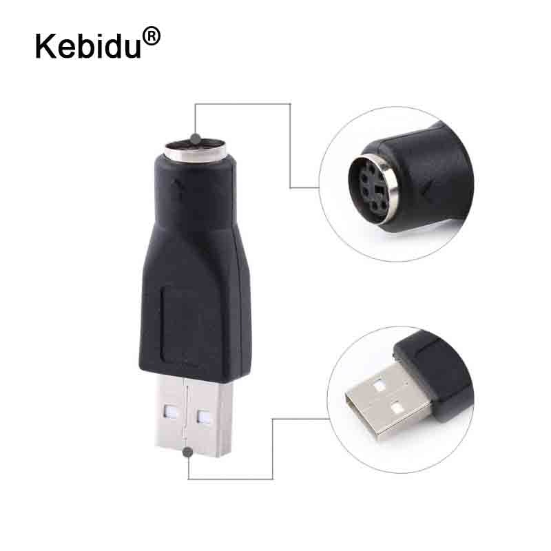 Kebidu Usb Adapter Converter Man Voor Ps/2 Vrouwelijke Toetsenbord Connector Pc Voor Sony PlayStation2 Ps2 Toetsenbord muis Voor Game