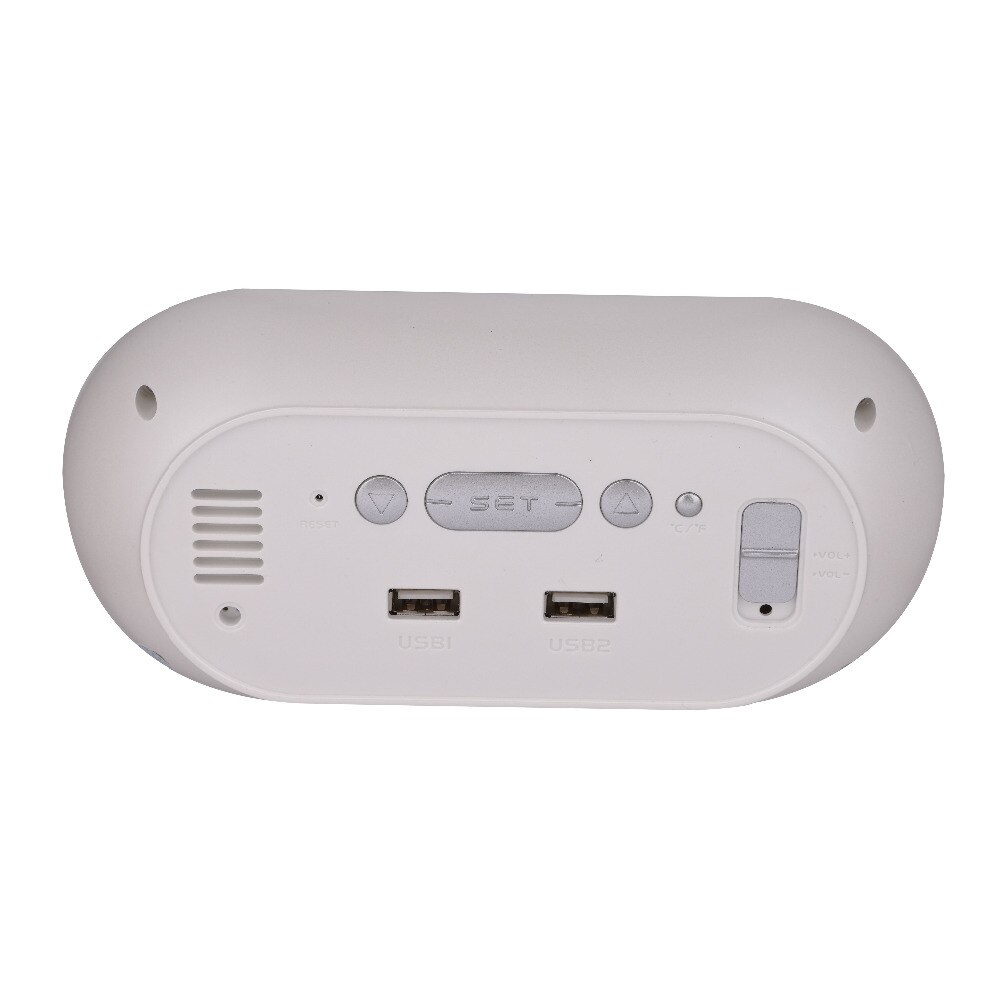 Digital Alarm Clock Portable Mirror HD LED Display with Time/Humidity/Temperature/Display Function USB Port ChargingNew Qgnv