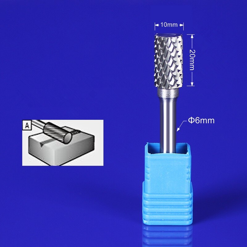 1pc-free vhm tungsten staal frees, 6mm schacht EEN soort Metalen elektrische slijpen hoofd, polijsten tool: AX1020M06