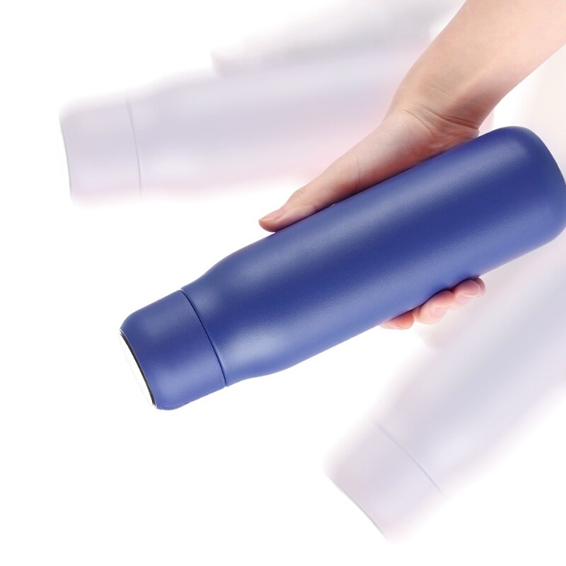 UV Self Cleaning Water Purifier Bottle Stainless Steel Vacuum Insulated Mug 420ml for Outdoor Hiking Camping Thermos E2S