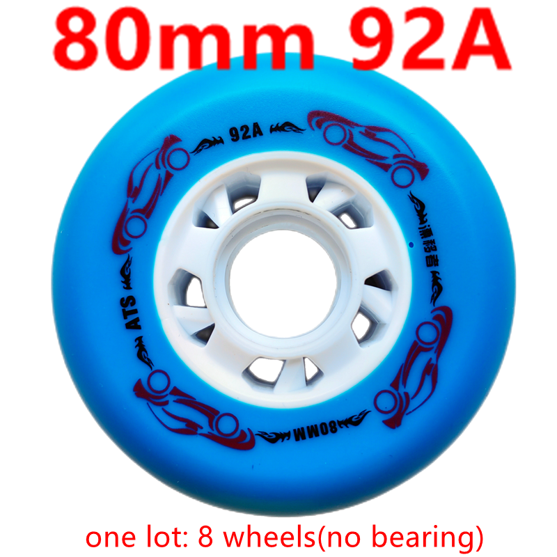 Rollrad Inline-Schlittschuh-Rad Schieberad Bremsrad 92a 72 76 80 mm Härte 92a 8 Räder/Los: schwarz